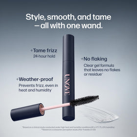 UNOVE applicator brush close-up demonstrating precise bristles for accurate flyaway control