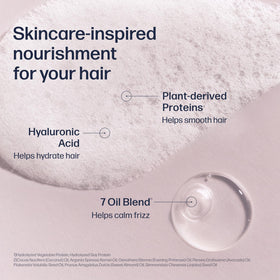 UNOVE close-up of ingredient label highlighting hydrating actives and plant proteins