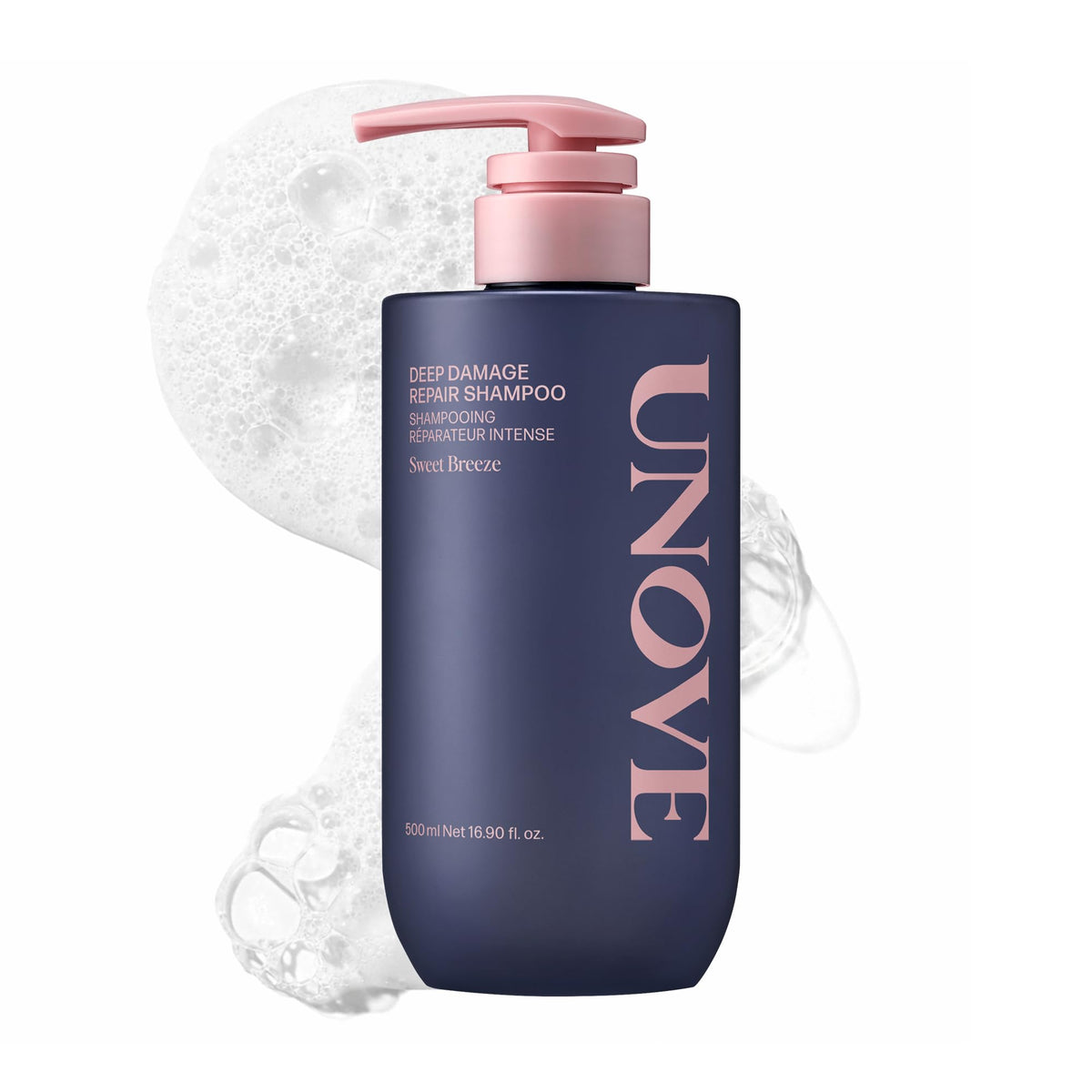 UNOVE front bottle showing label and product benefits