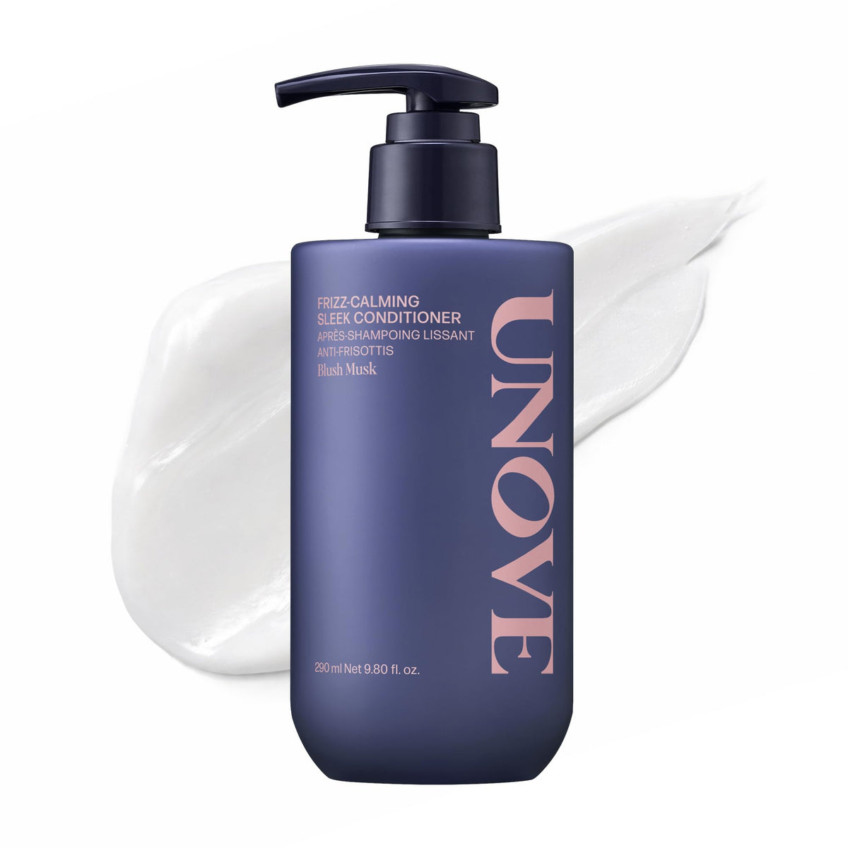 UNOVE front bottle view showing sleek conditioner and easy identification