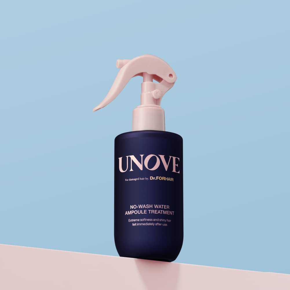 UNOVE fine mist texture visible on strands, showing fast-absorbing hydration benefit
