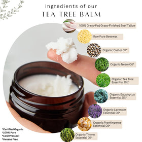 Untamed Organics applied to heel demonstrating deep moisture for rough feet