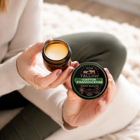 Untamed Organics application on hand demonstrating small-amount coverage benefit