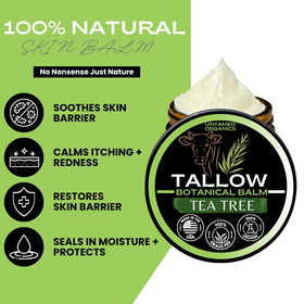 Untamed Organics beeswax and tallow closeup illustrating rich moisturizing base