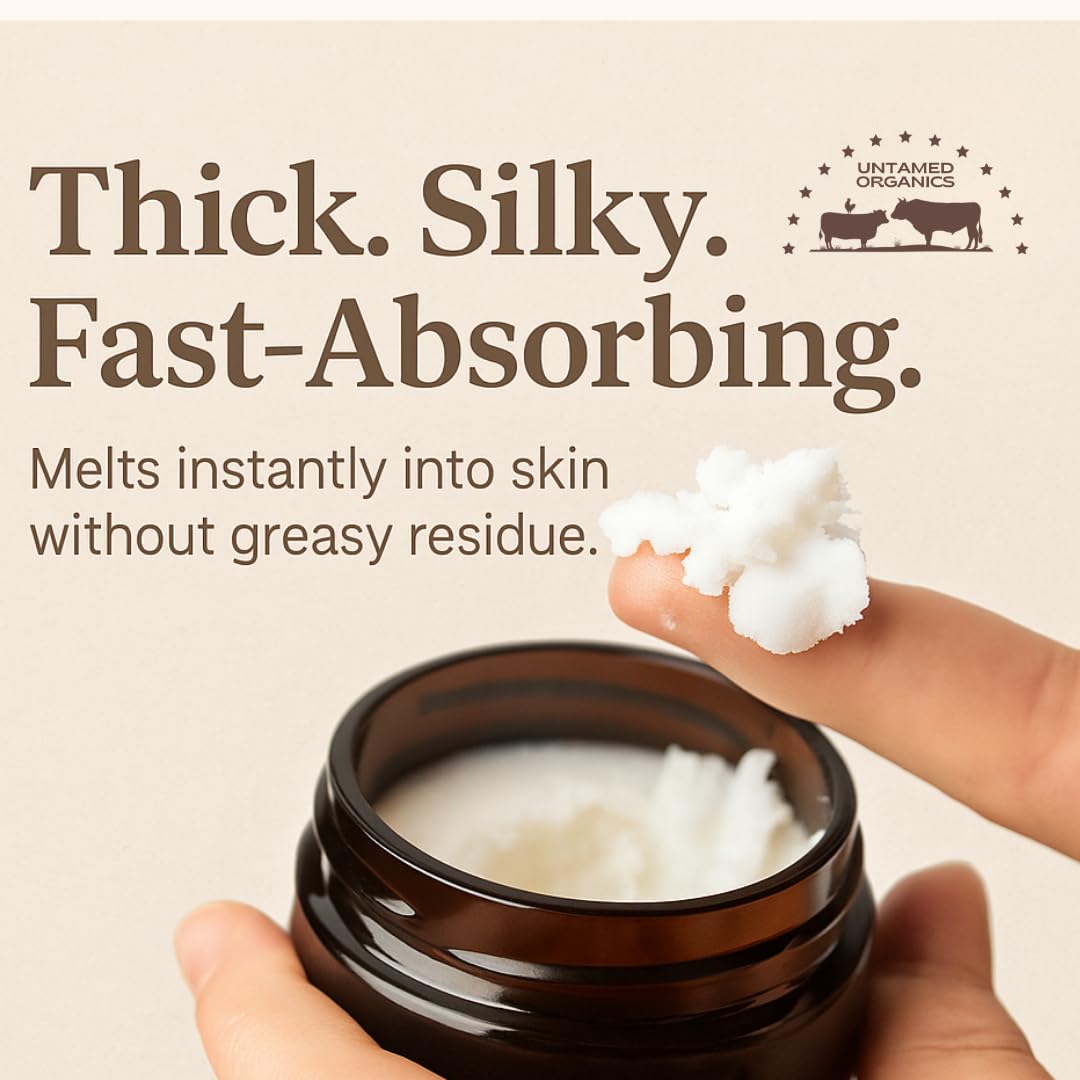 Untamed Organics open jar texture highlighting smooth balm for easy application