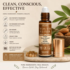 Untamed Organics applied under-eye with gentle roll for targeted hydration and quick comfort