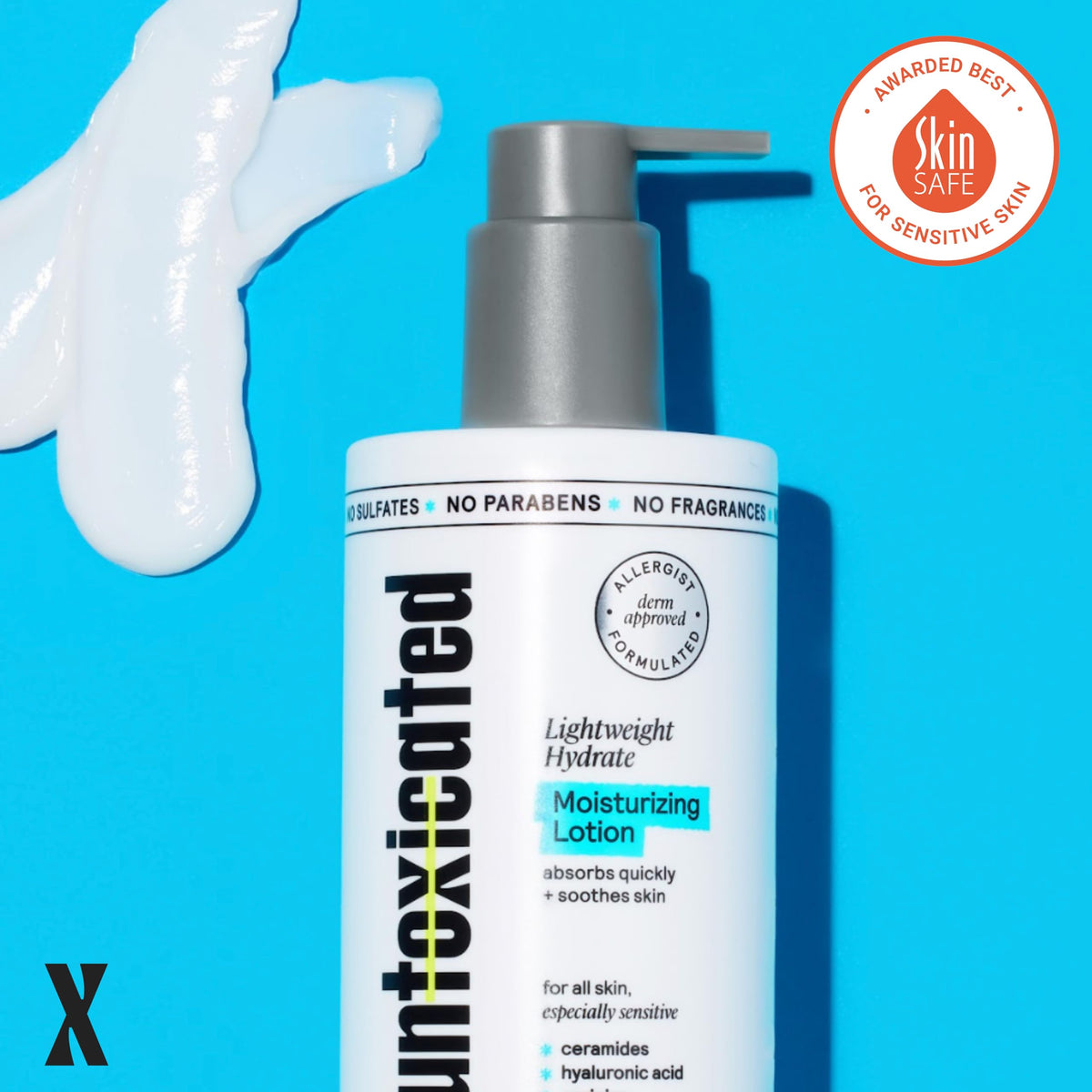 Untoxicated used on baby arm illustrating family-safe, gentle hydration