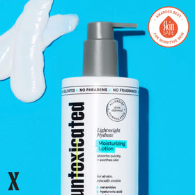 Untoxicated used on baby arm illustrating family-safe, gentle hydration