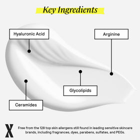 Untoxicated ceramides and hyaluronic acid visual highlighting barrier support