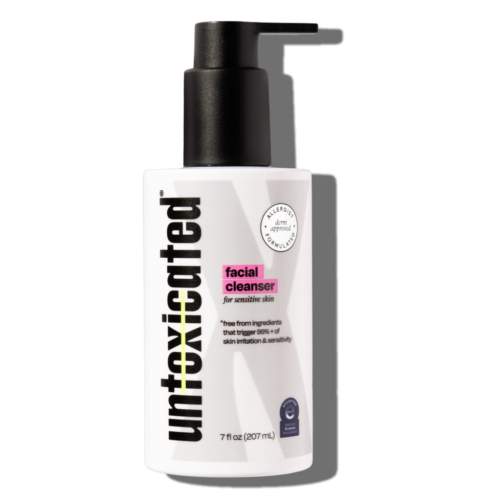 Untoxicated front bottle showing clean label and soothing design for gentle cleansing