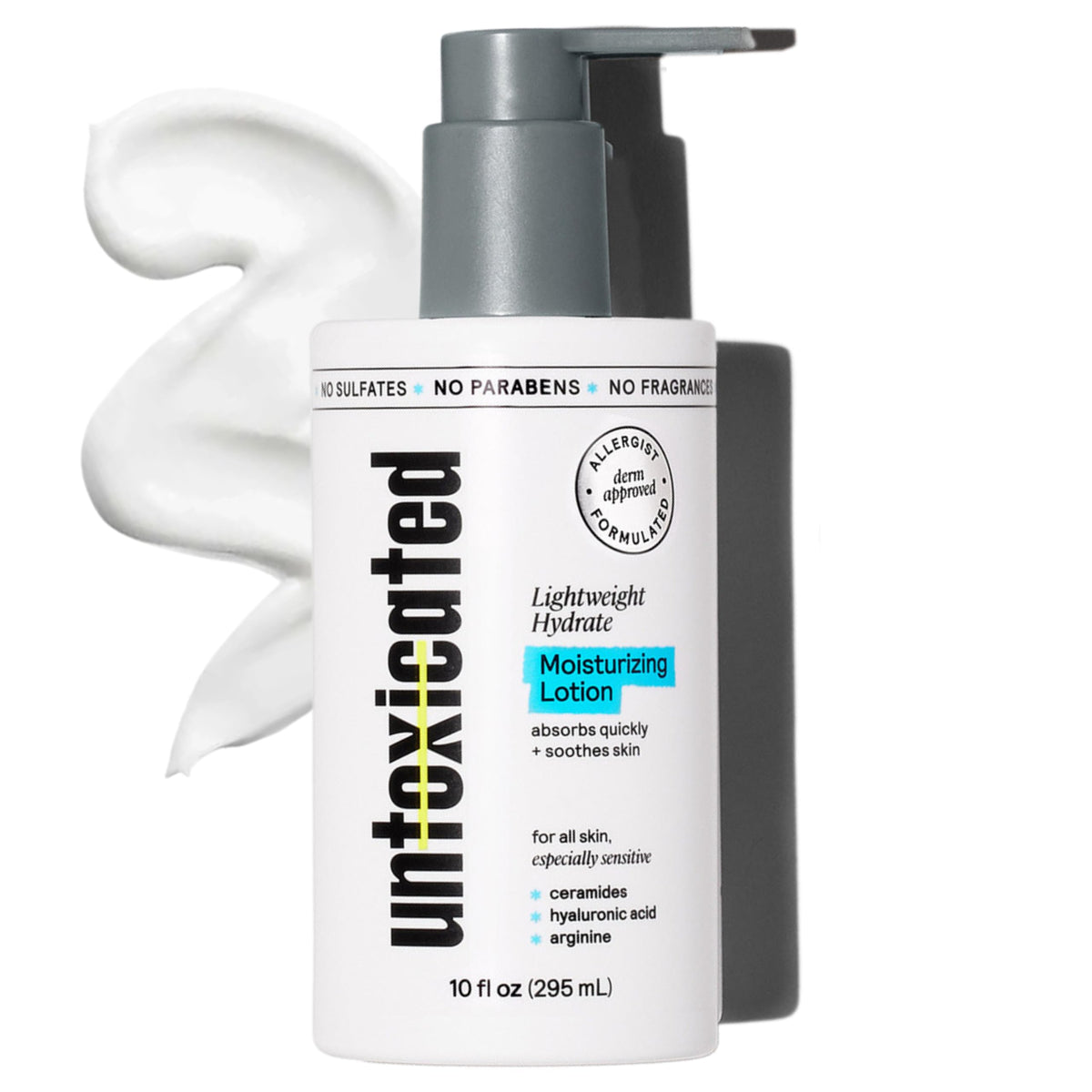 Untoxicated front packaging showing 10 oz bottle and clean design benefits