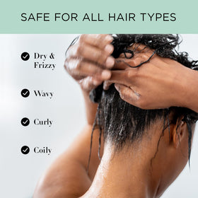 unwash wet curls in use demonstrating frizz control and softer texture