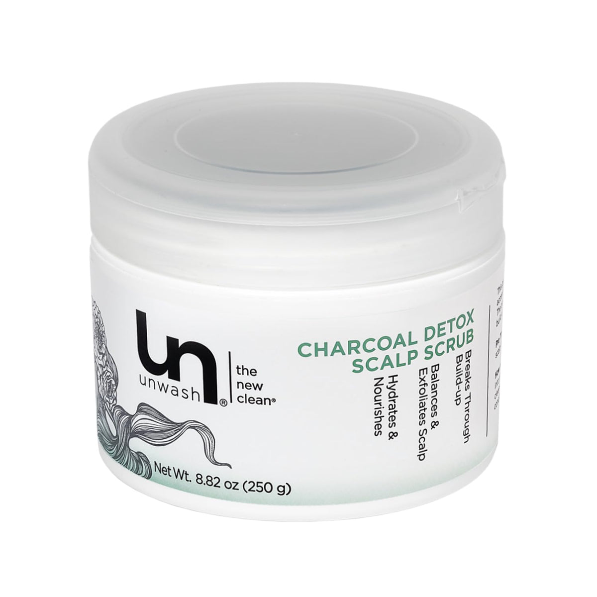 unwash jar front view showing label and clean packaging benefit