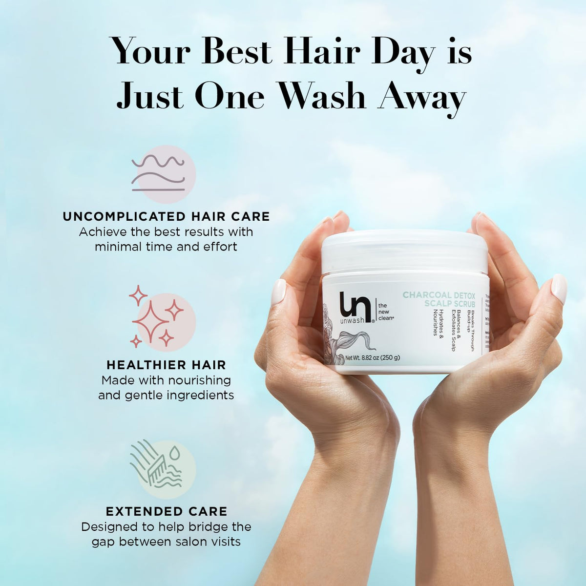 unwash label close-up highlighting product claims and ingredient clarity benefit