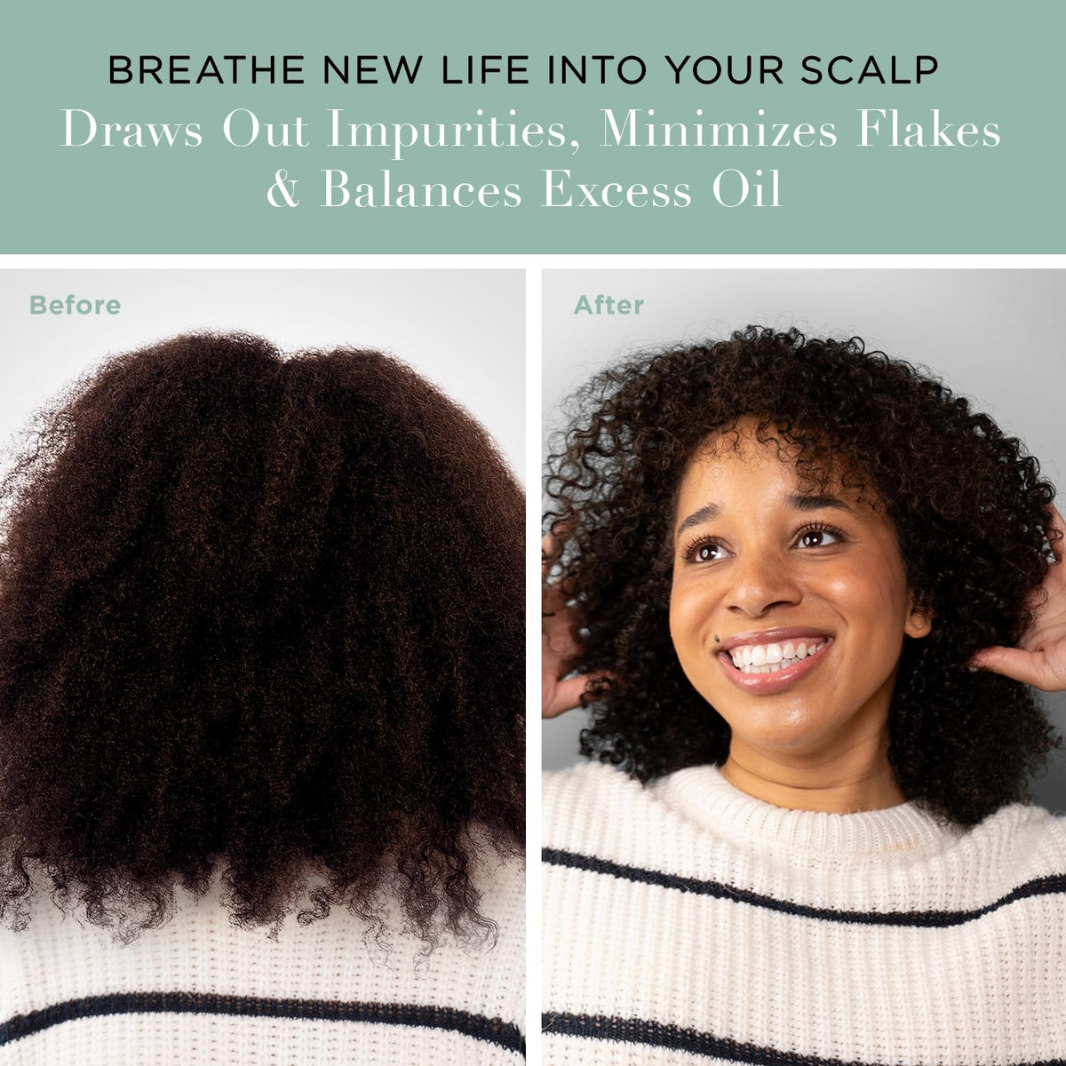 unwash scoop of scrub in hand ready to apply with precision benefit
