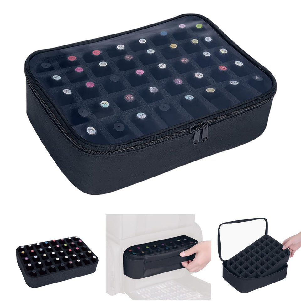 UOZL front view with clear top showing organized polishes and easy selection