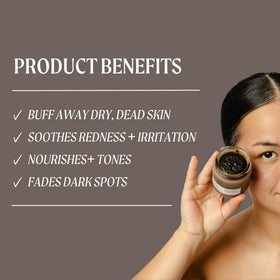 UpCircle close-up coffee scrub texture highlighting gentle exfoliation benefits