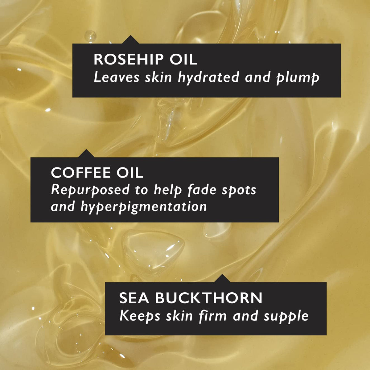 UpCircle coffee beans and oil close-up, showcasing repurposed coffee ingredient benefits