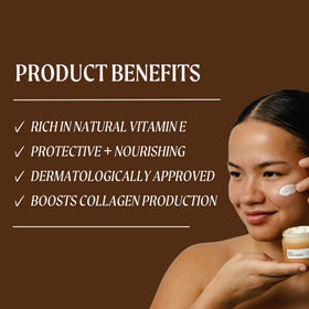 UPCIRCLE texture close-up cream highlighting smooth, fast-absorbing benefit