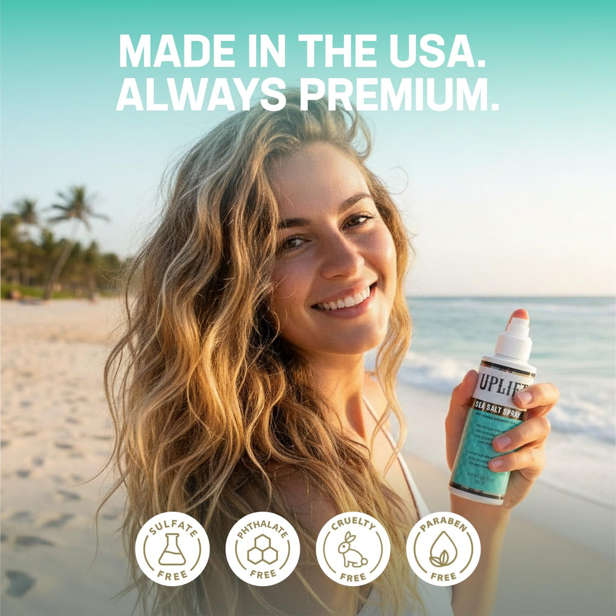 Uplift Provisions lifestyle shot creating beach waves outdoors