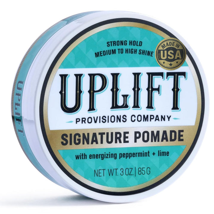 Uplift Provisions front jar showing label and strong hold benefit