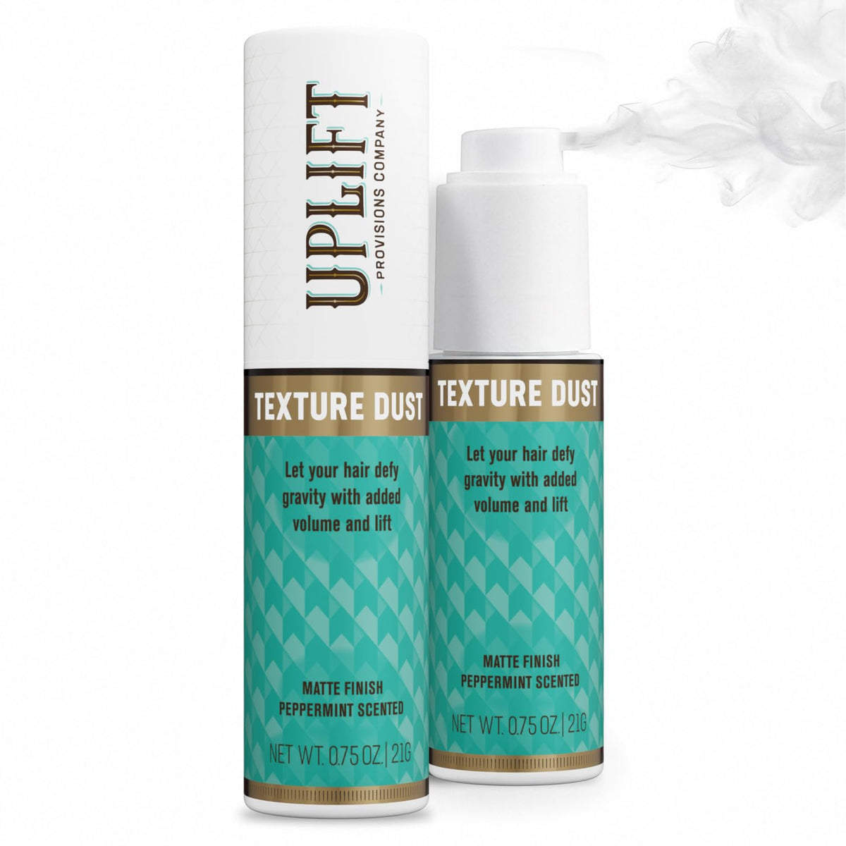 Uplift Provisions front bottle showing label and pump, highlights travel-ready convenience