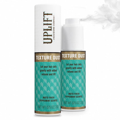Uplift Provisions front bottle showing label and pump, highlights travel-ready convenience