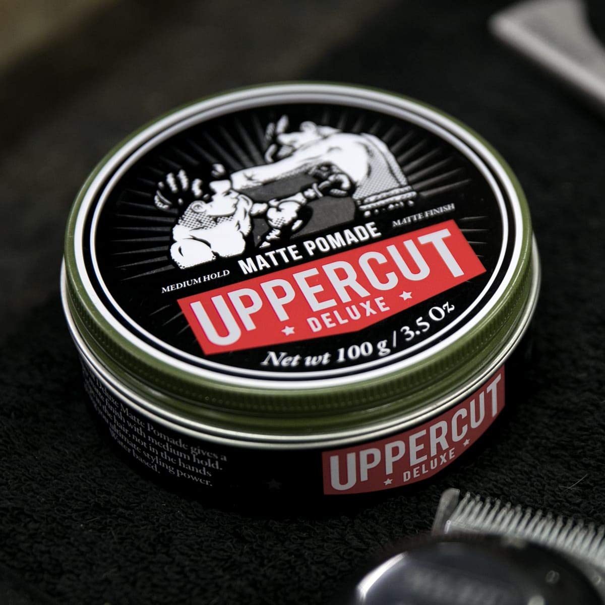 UPPERCUT DELUXE before and after hair styling showing added texture and matte finish