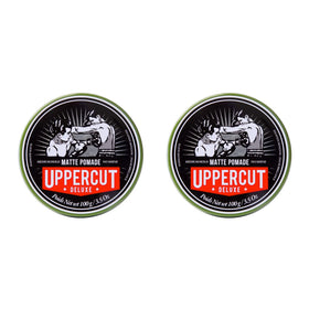 UPPERCUT DELUXE front packaging showing medium-hold matte pomade for precise styling