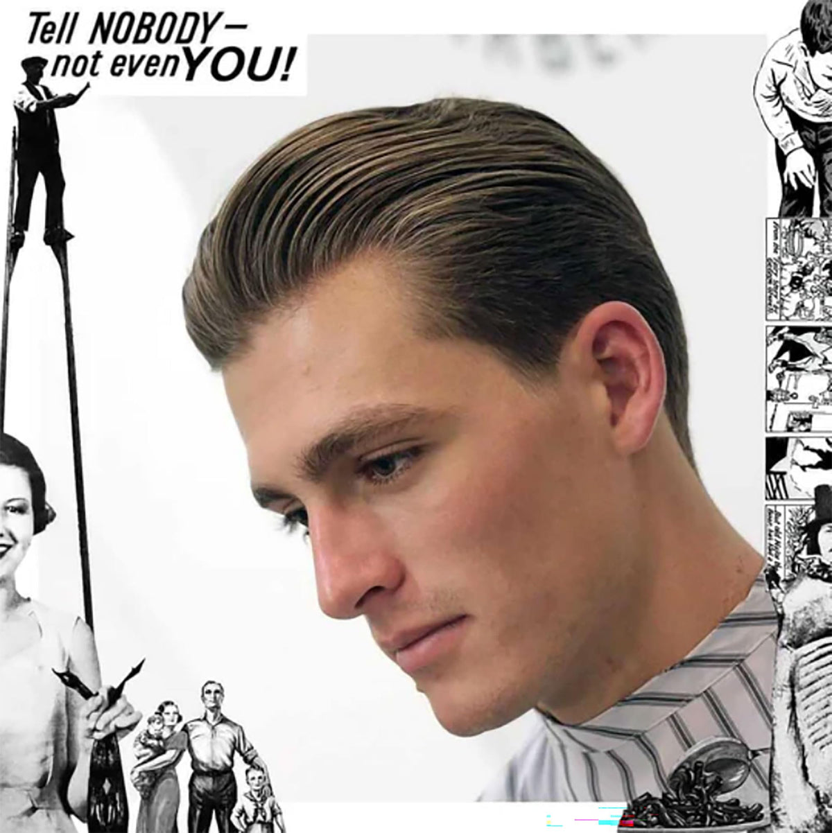 UPPERCUT DELUXE label detail with ingredients and barber-crafted quality emphasis