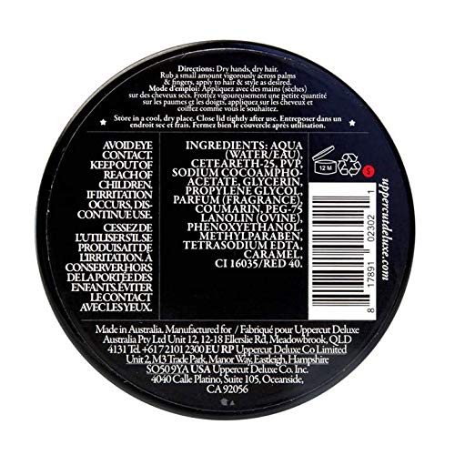 UPPERCUT DELUXE open jar texture close-up showing smooth pomade consistency and spreadability