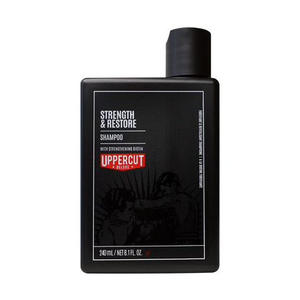 UPPERCUT DELUXE front packaging showing bottle and branding, conveys premium strength