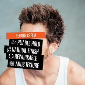 UPPERCUT DELUXE open jar highlighting cream texture and easy-to-scoop formula