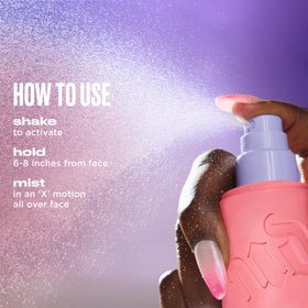 Urban Decay bottle in a makeup bag ready for touch-ups and long-wear days