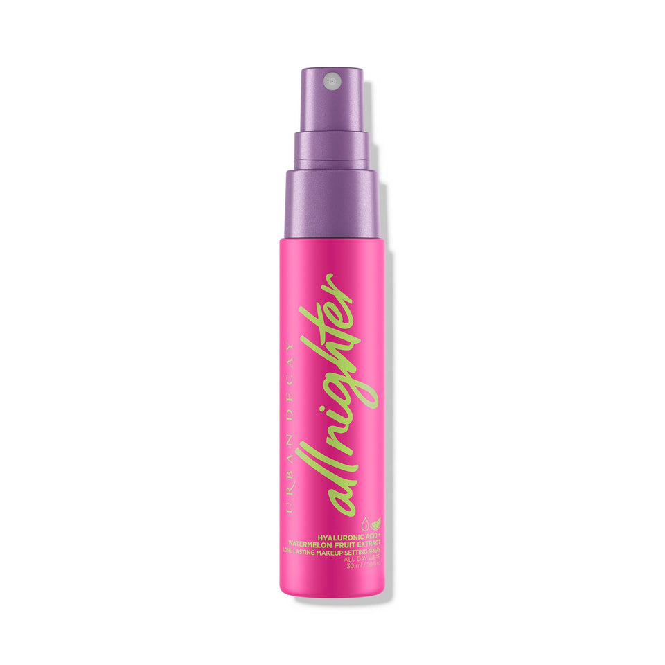 Urban Decay travel bottle front packaging showing product name and size benefit