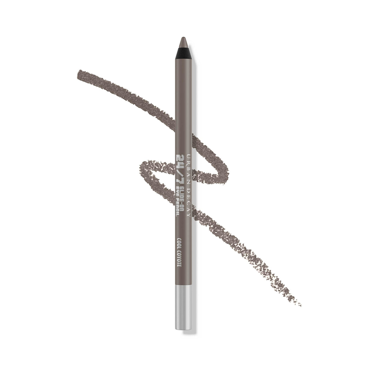 Urban Decay front packaging showing Cool Coyote charcoal gray and benefits