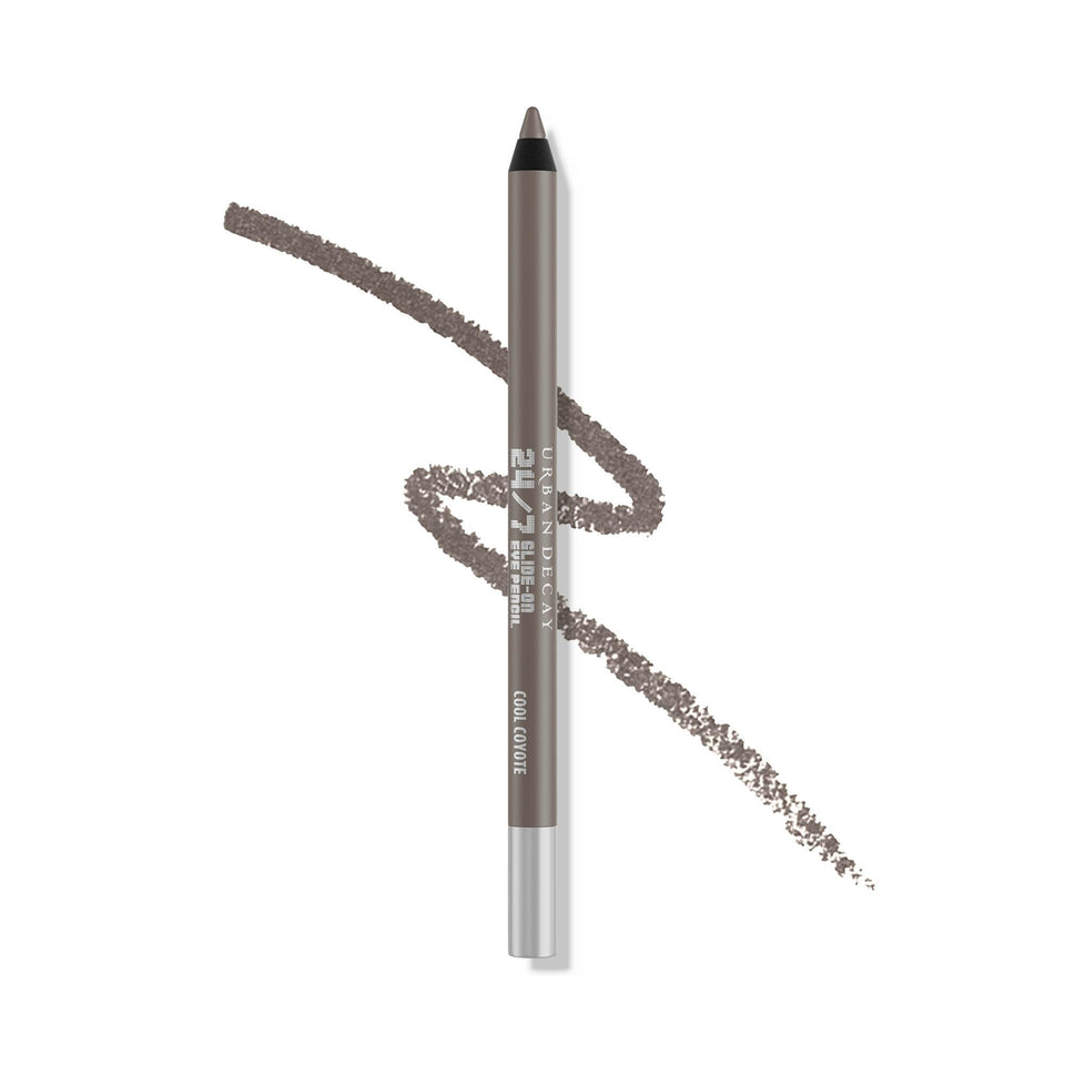 Urban Decay front packaging showing Cool Coyote charcoal gray and benefits