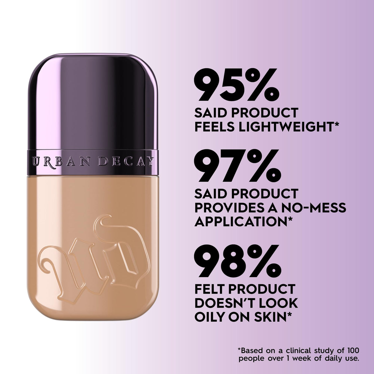 URBAN DECAY before and after demonstrating blur and pore-minimizing benefit