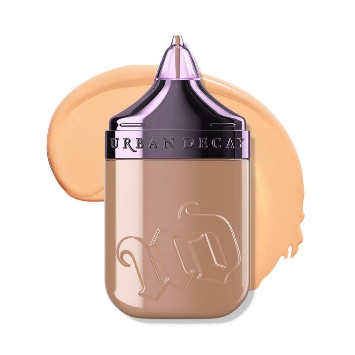 Urban Decay front packaging showing shade 10 and bottle benefit longwear