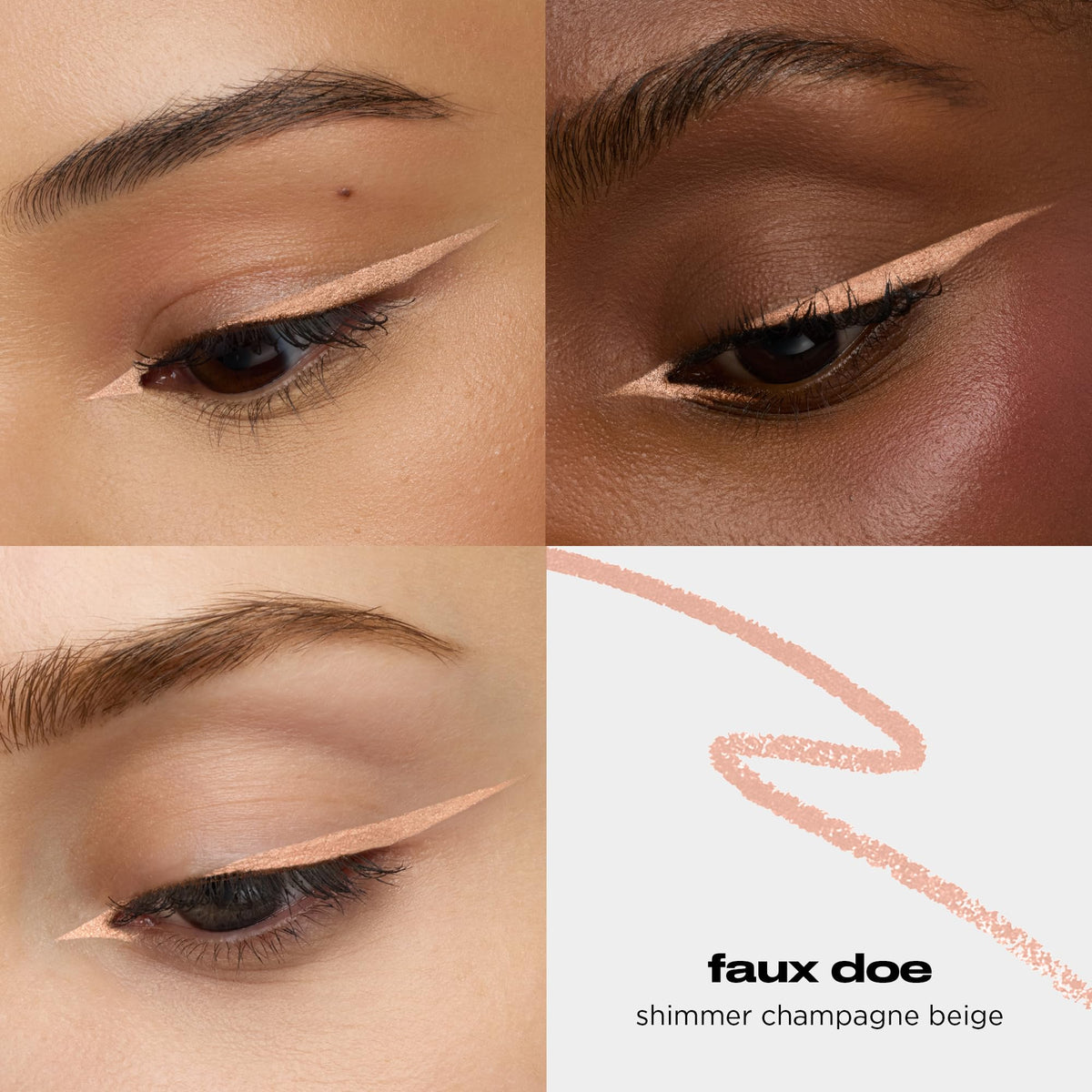 Urban Decay close-up of sharpened Faux Doe point illustrating creamy tip for precise application and comfort