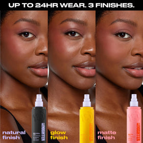 Urban Decay bottle in summer scene indicating sweatproof, longwear benefit