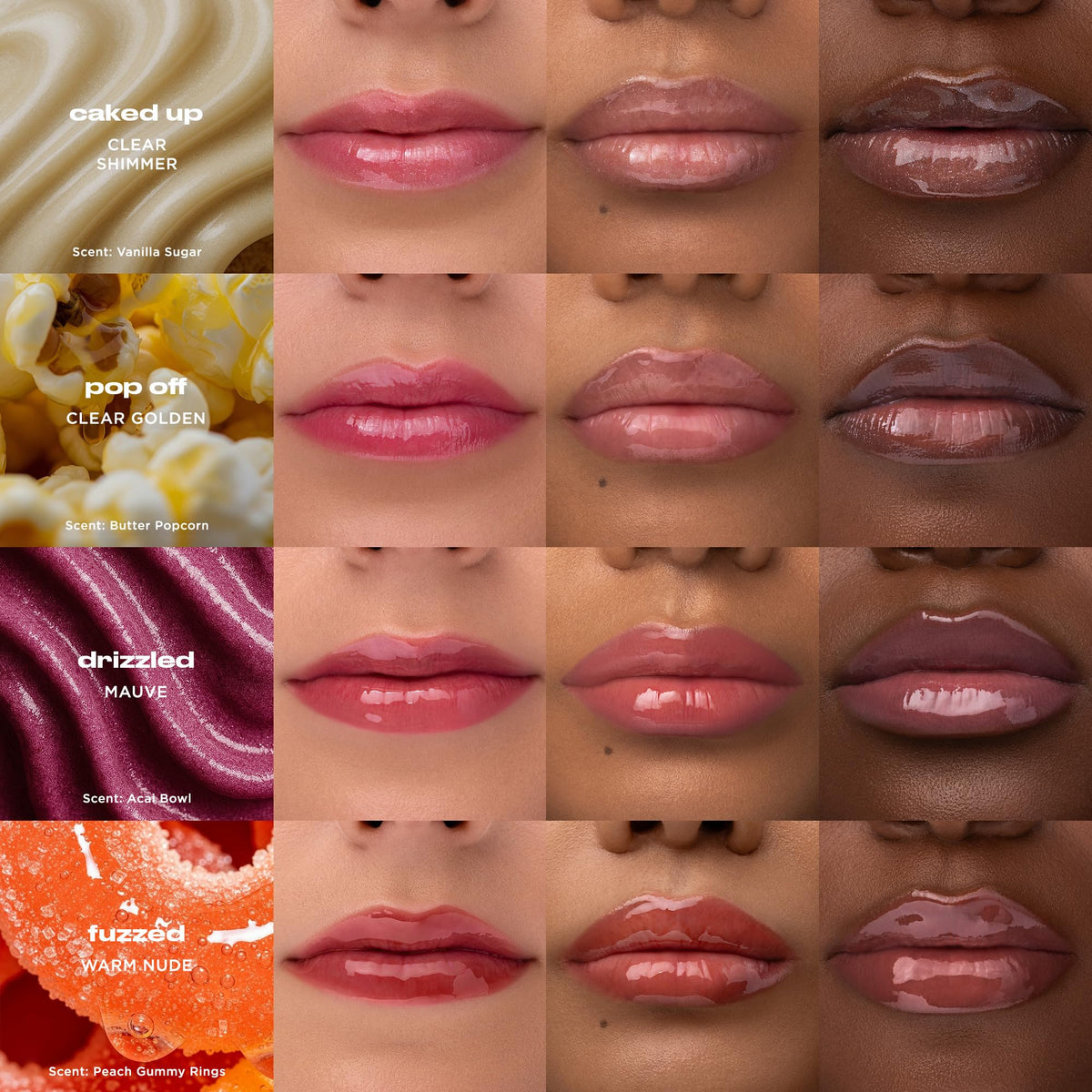 Urban Decay acai bowl props emphasizing Drizzled flavor and scented treat