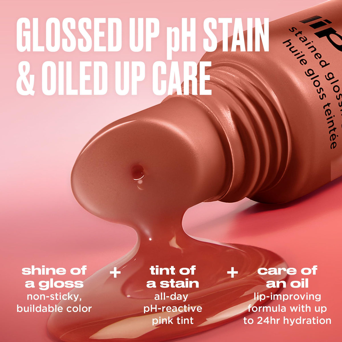 Urban Decay texture drops on skin highlighting non-sticky oil finish