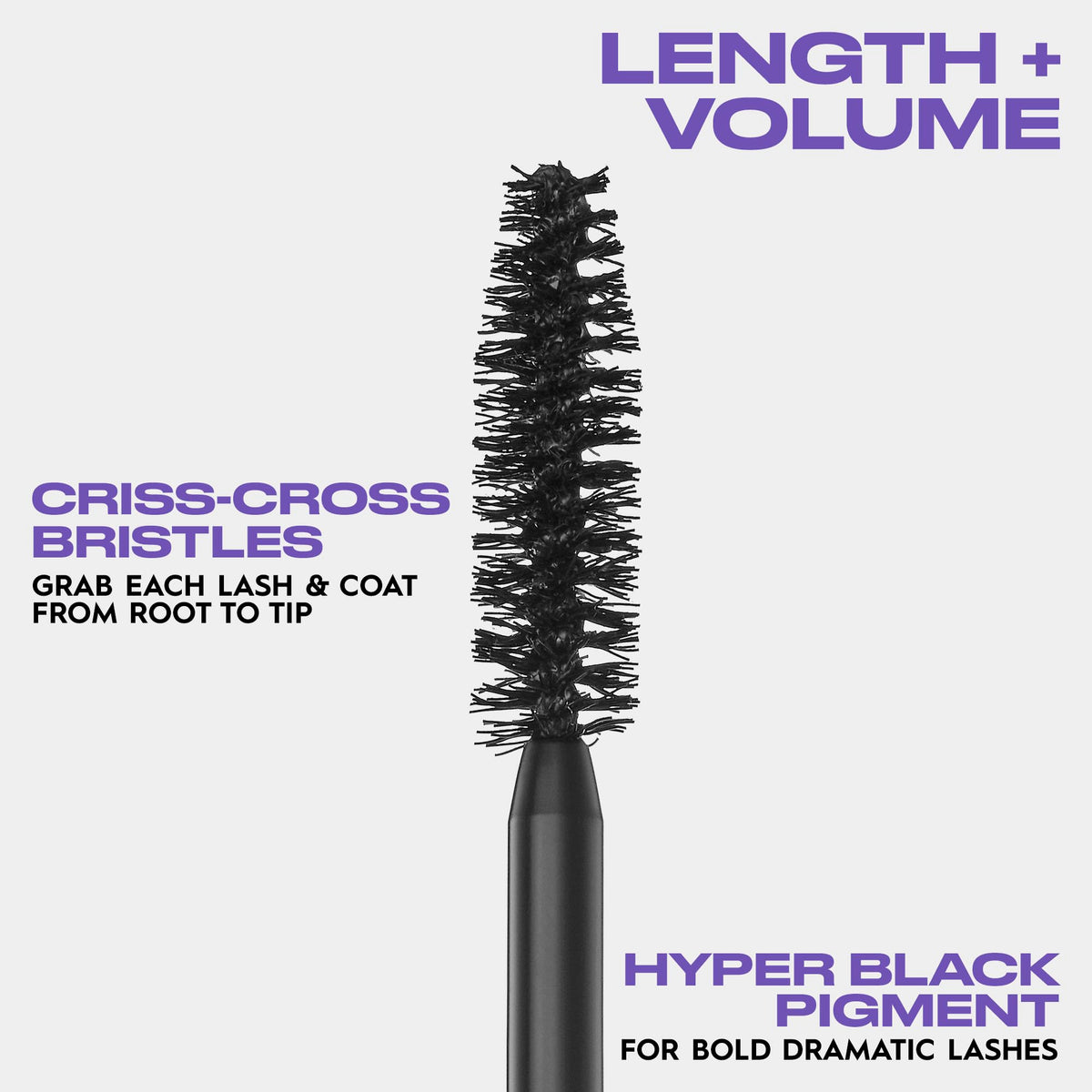URBAN DECAY on model lashes illustrating dramatic length and waterproof wear benefit