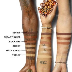 URBAN DECAY on model demonstrating warm bronze daytime eye look benefit