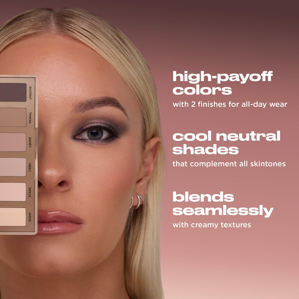 URBAN DECAY open palette with mirror showing six matte shades for quick touchups