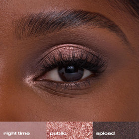 URBAN DECAY brush applying shadow to lid demonstrating effortless blending and buildable intensity benefit