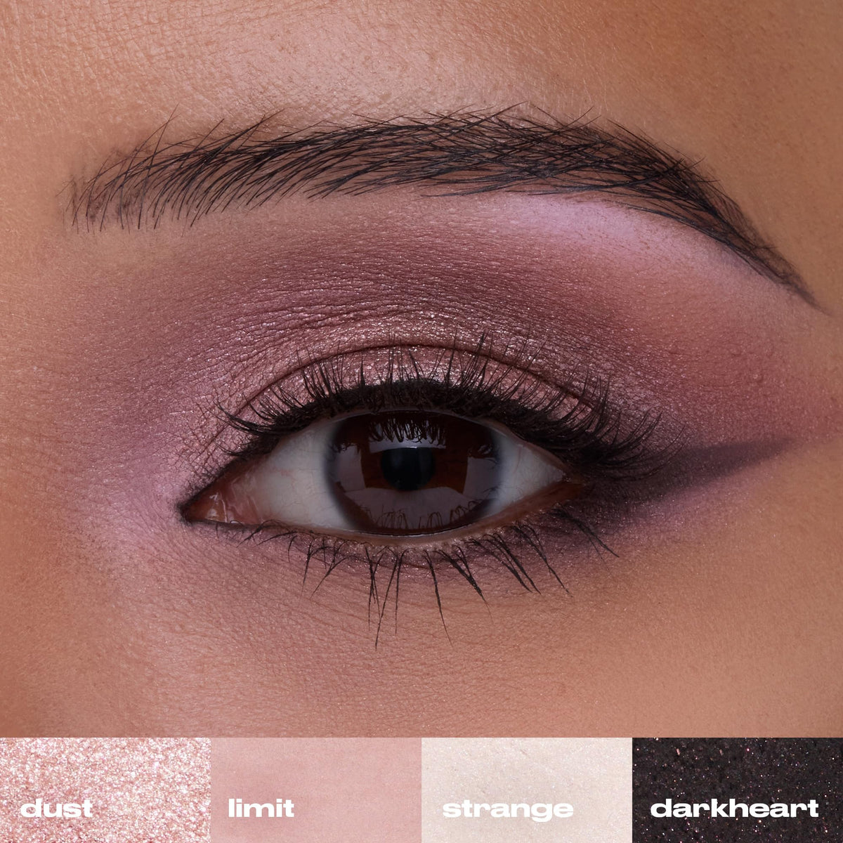 URBAN DECAY naked 3 applied on model eye demonstrating seamless blending and depth