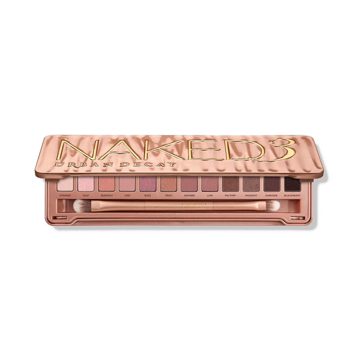URBAN DECAY naked 3 front view showing compact case and palette design benefits portability