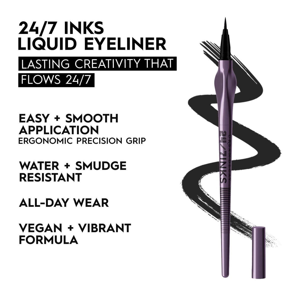 URBAN DECAY ergonomic precision grip detail for steady application control